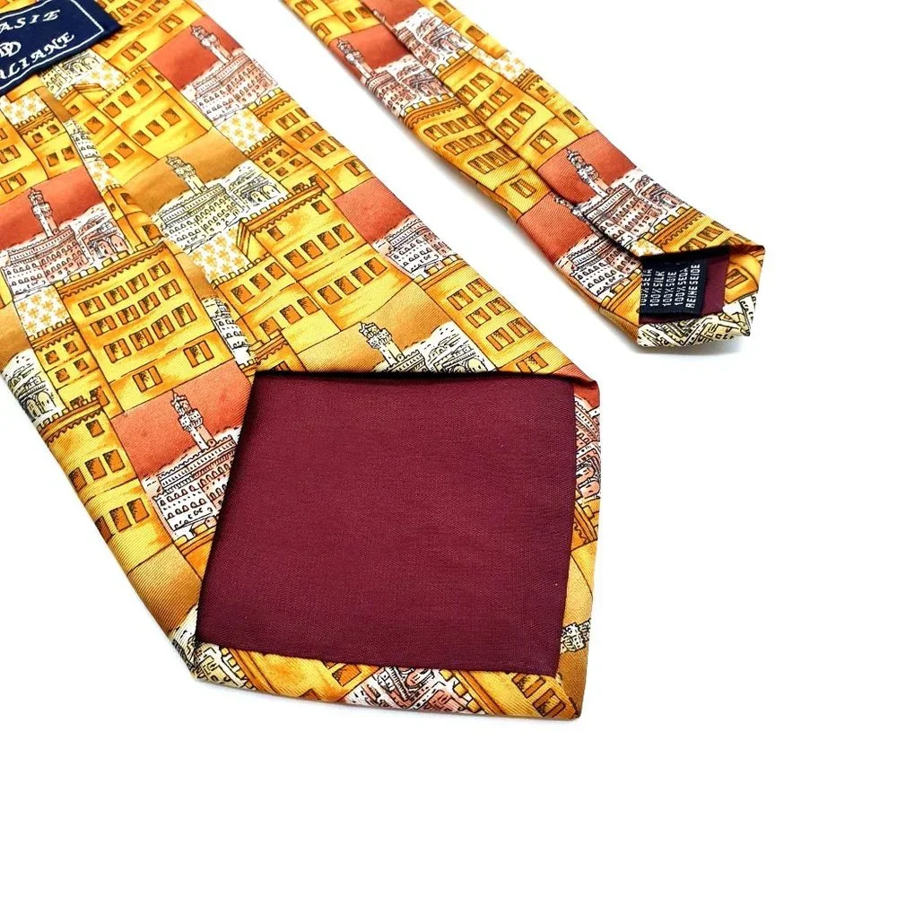 Fantaise Italiane Mens Italian Designer Necktie Accessory Office Work Casual - Picture 4 of 5